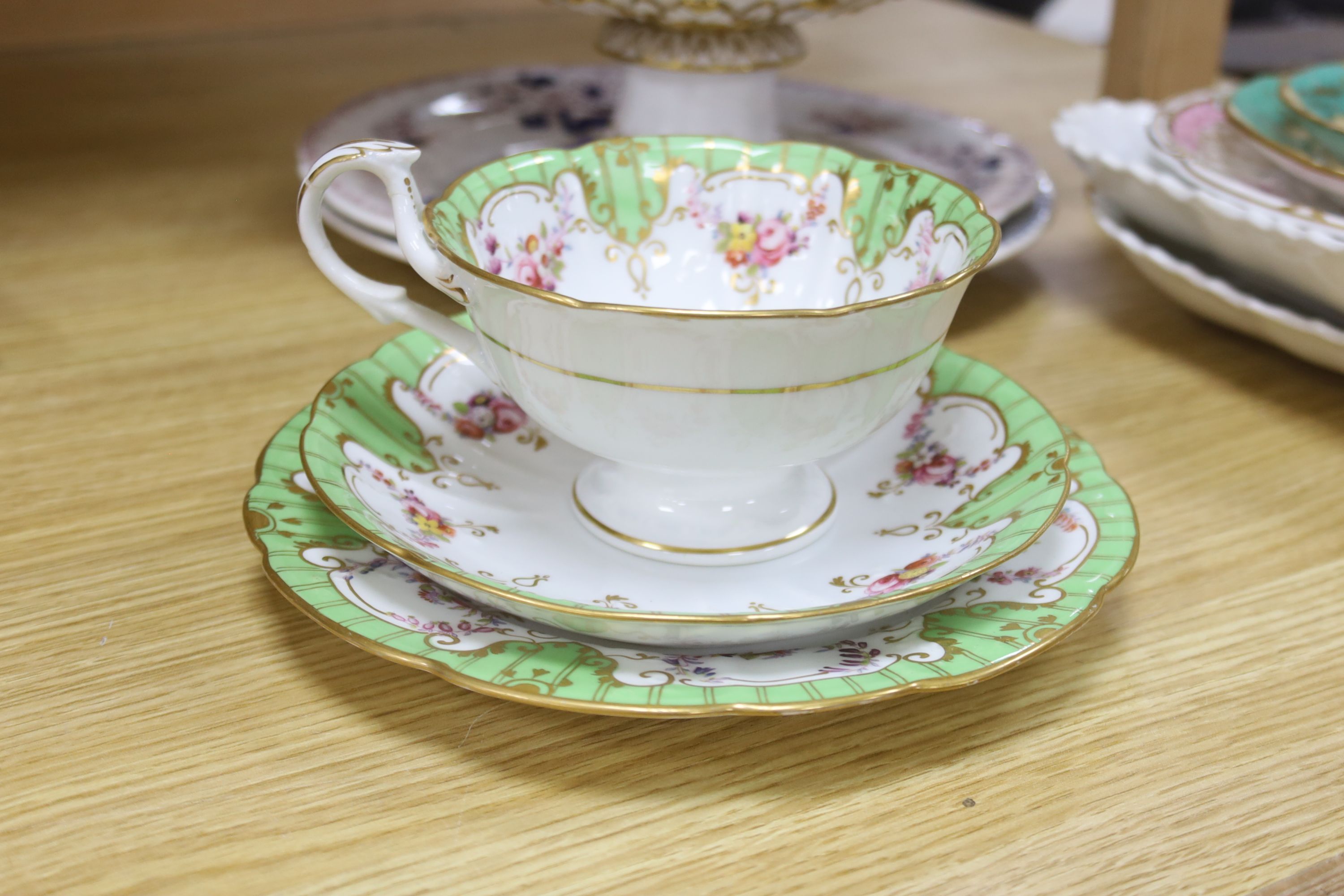 A group of 19th century English porcelain teawares